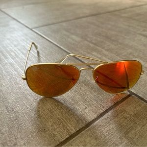 Ray Ban | Men’s Aviation style Sunglasses Red lenses Polarized